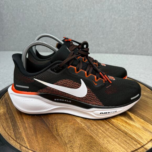 Nike Air Zoom Pegasus 41 Men's 7 Cincinnati Bengals Running Shoes FZ5072 001 - Picture 1 of 7